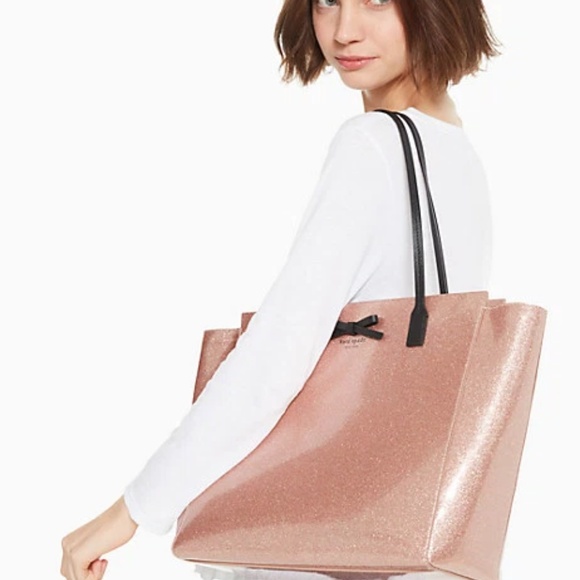 kate spade Rose Gold Glitter Handbag and Wallet - Picture 1 of 7